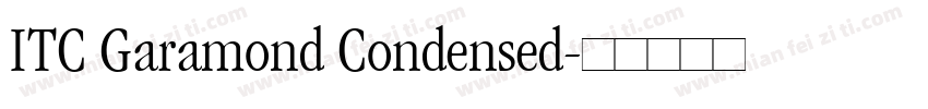 ITC Garamond Condensed字体转换